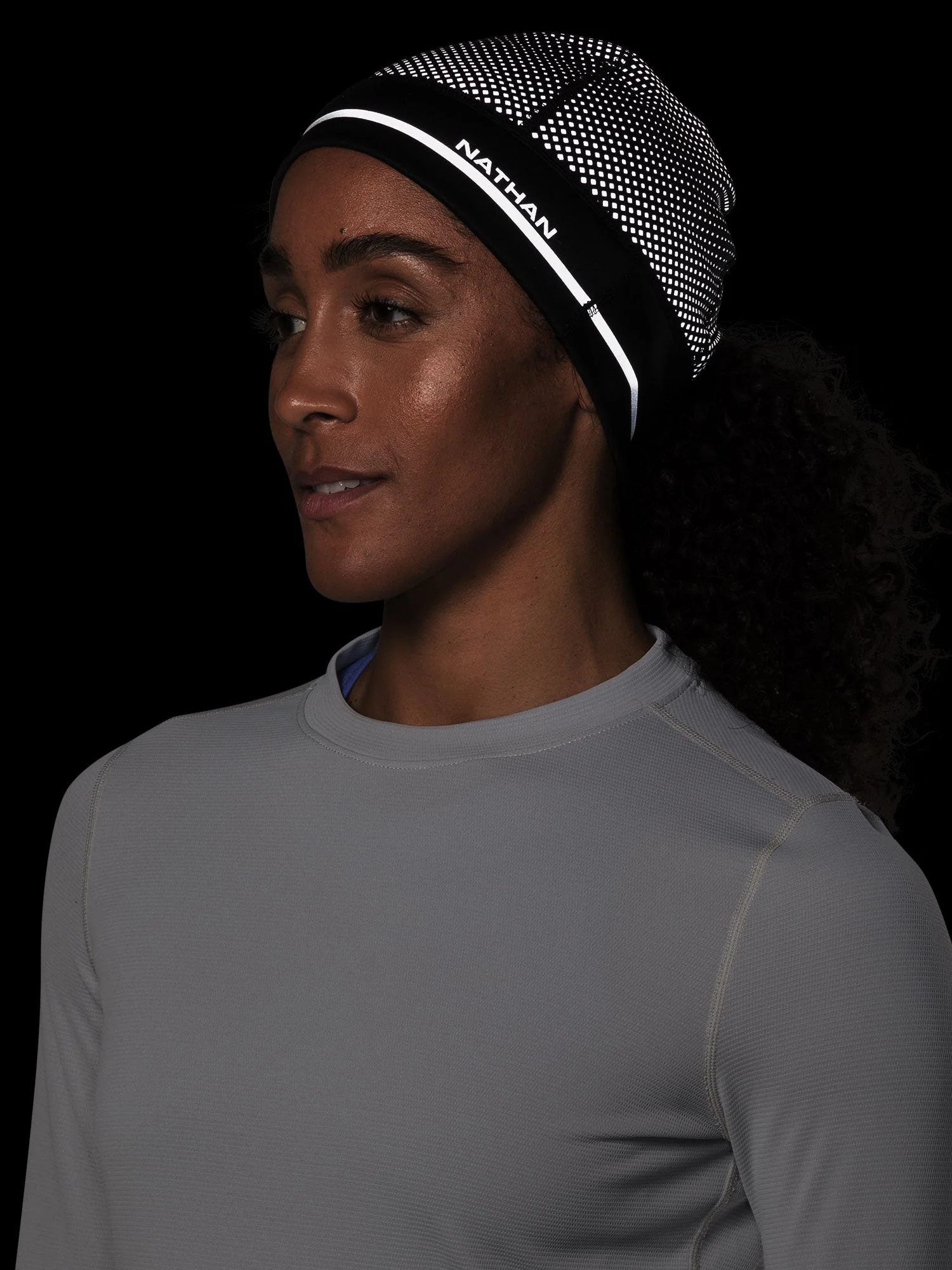 HyperNight Reflective Ponytail Beanie - Image 13